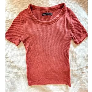 Abercrombie and Fitch Ribbed Tee - US XXS